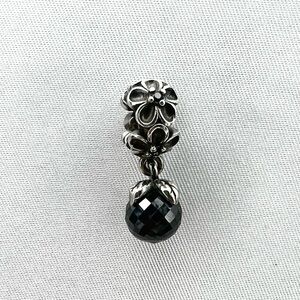 Authentic Pandora Garden Odyssey Black Spinel Dangle Charm